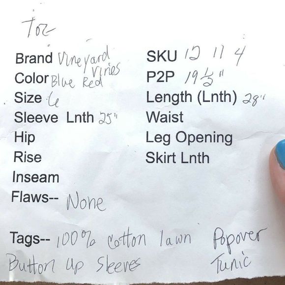 Vineyard Vines Button Up Popover Ladies 6 Blue Red Striped Cotton Long Sleeve - Picture 10 of 10